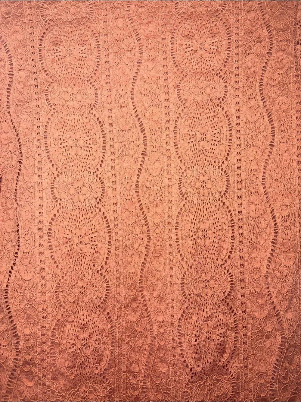 Anthropologie Dusty Rose Lace Mock-Neck Blouse
